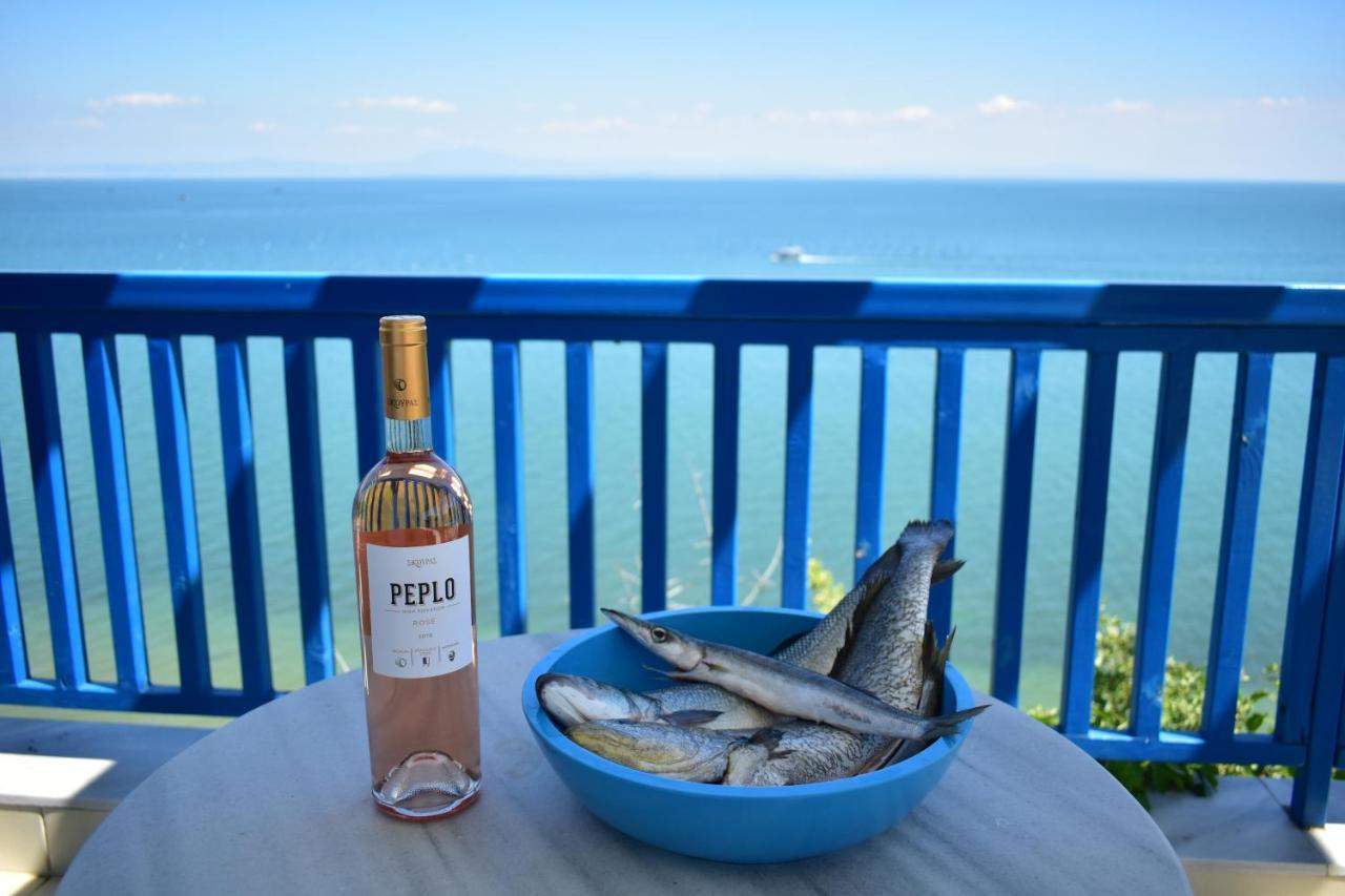 Navy Greece Villa With Swimming Pool & Sea View Makrýjalos Eksteriør bilde