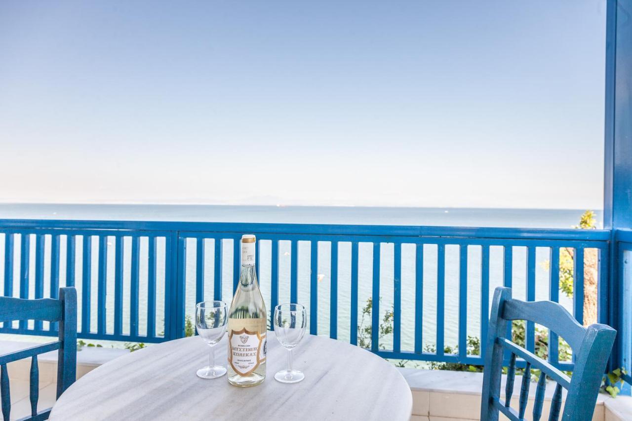 Navy Greece Villa With Swimming Pool & Sea View Makrýjalos Eksteriør bilde