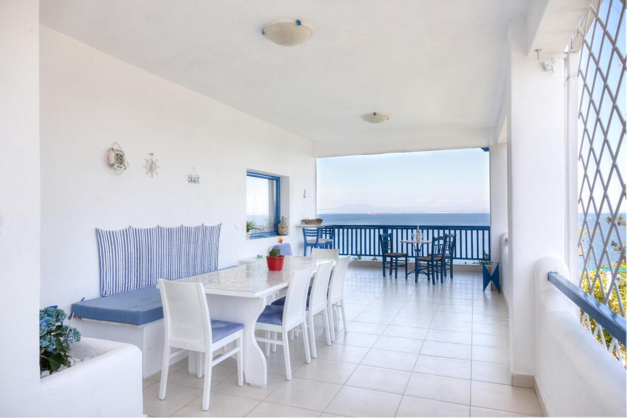 Navy Greece Villa With Swimming Pool & Sea View Makrýjalos Eksteriør bilde