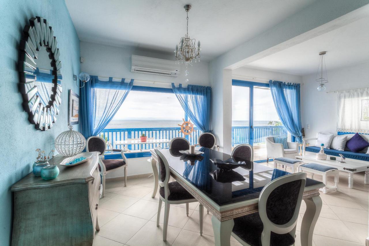 Navy Greece Villa With Swimming Pool & Sea View Makrýjalos Eksteriør bilde
